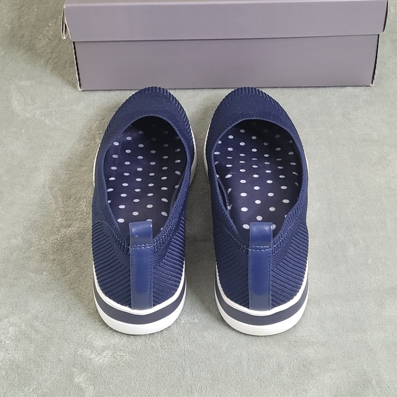Aubrey Lynn Al-Amelina Slip-on Upper Knit Fabric Flat  Navy Size 10M - Picture 4 of 12